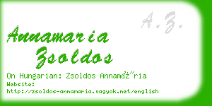 annamaria zsoldos business card